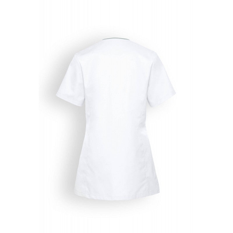 Women's Medical Blouse Short Sleeves White Liser Charco