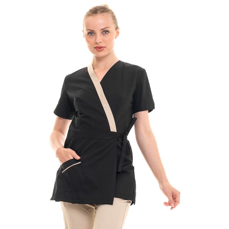 Women's Black Beautician Blouse