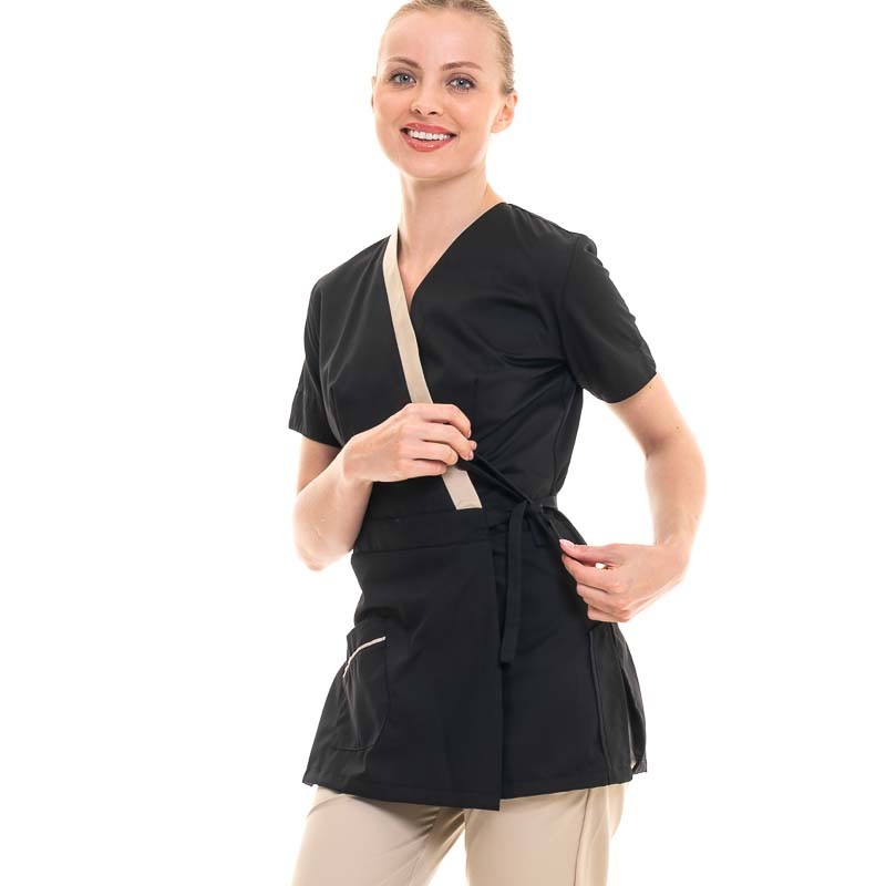 Women's Black Beautician Blouse