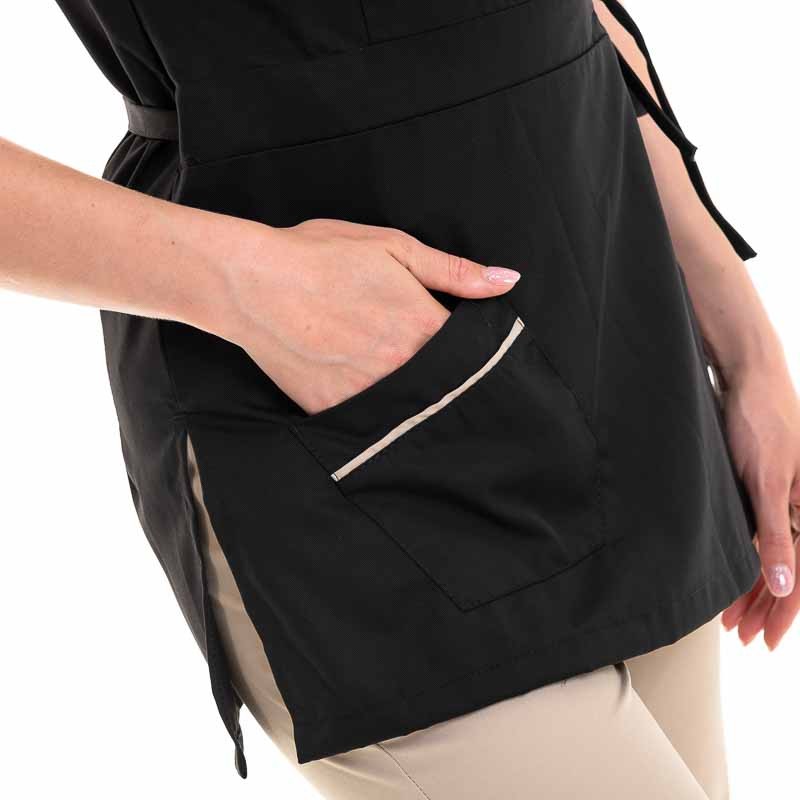 Women's Black Beautician Blouse