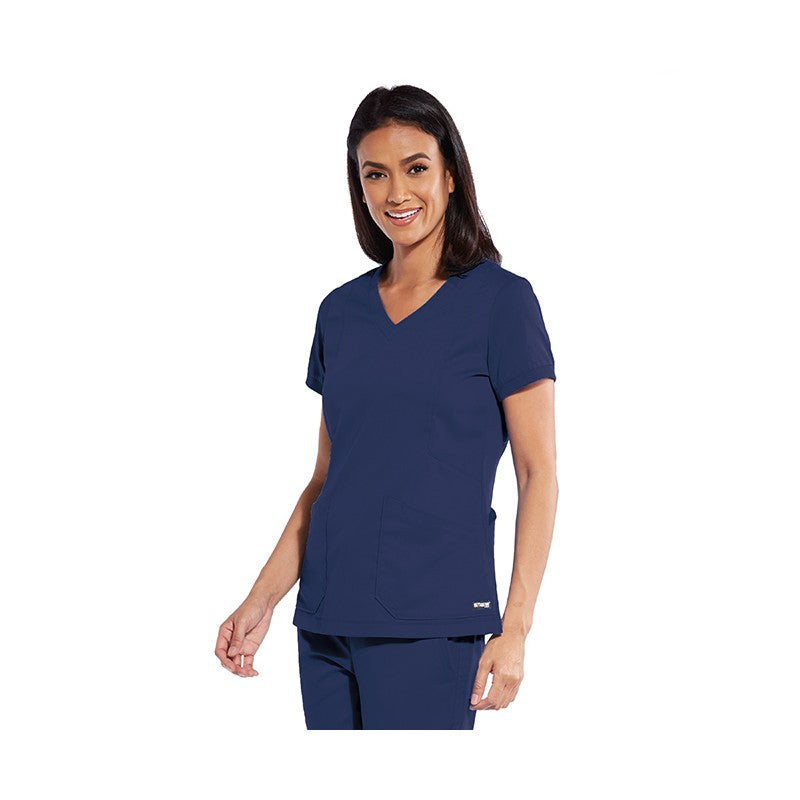 Women's Medical Tunic V-Neck Indigo - GREY