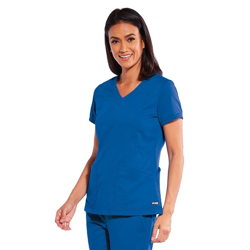 Women's Medical Tunic V-Neck Indigo - GREY
