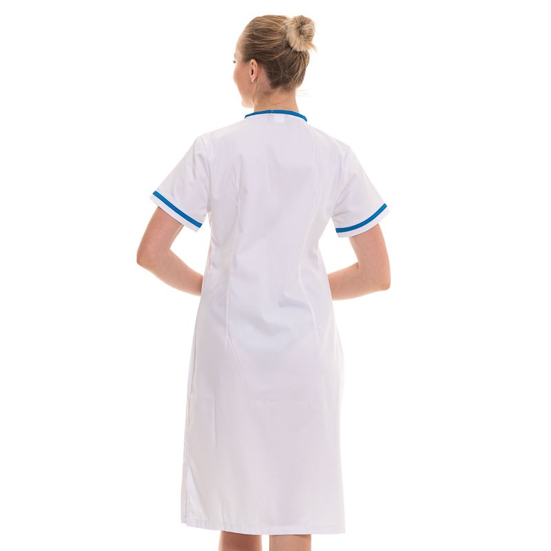 Women's Long Aesthetic Blouse White and Blue