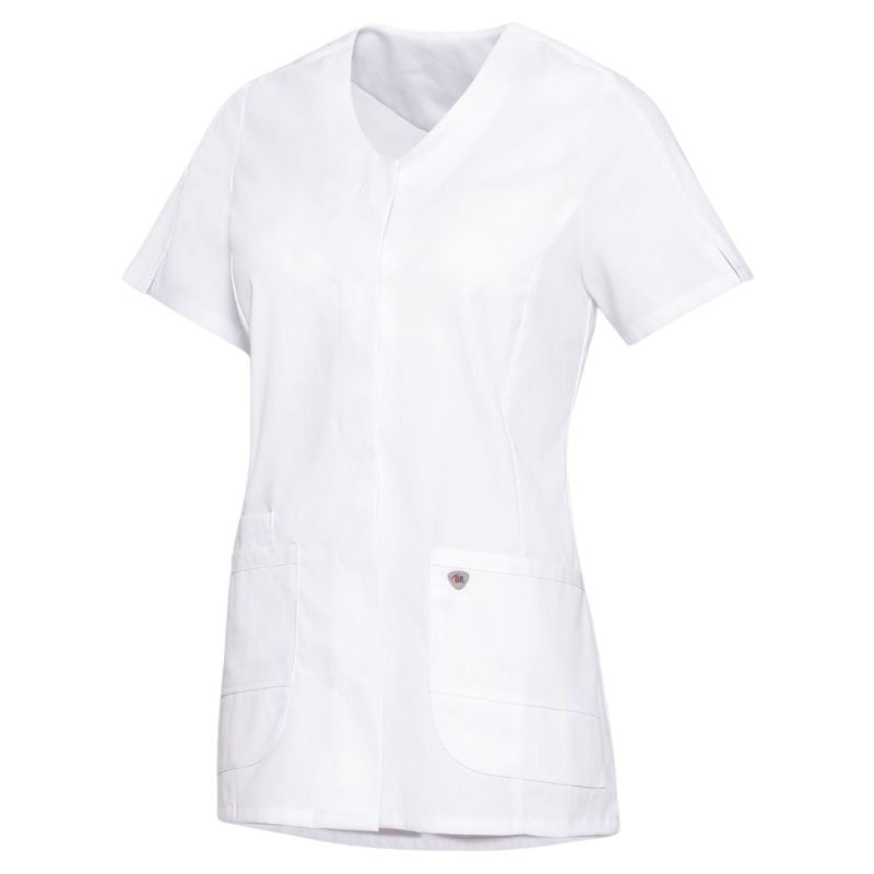 Women's White Stretch Medical Blouse