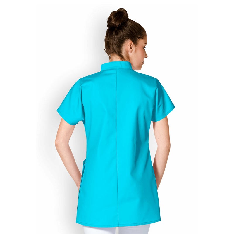 Women's Short Sleeve Medical Blouse Turquoise
