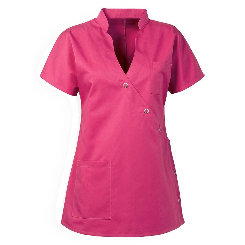 Women's Short Sleeve Pink Medical Blouse