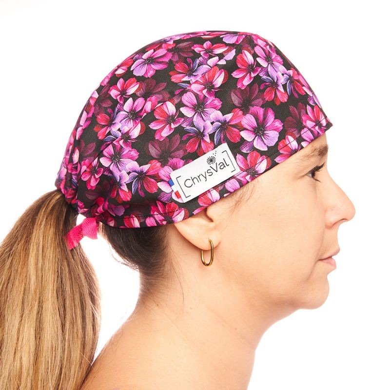 Unisex Short Medical Cap 100% Cotton with Patterns