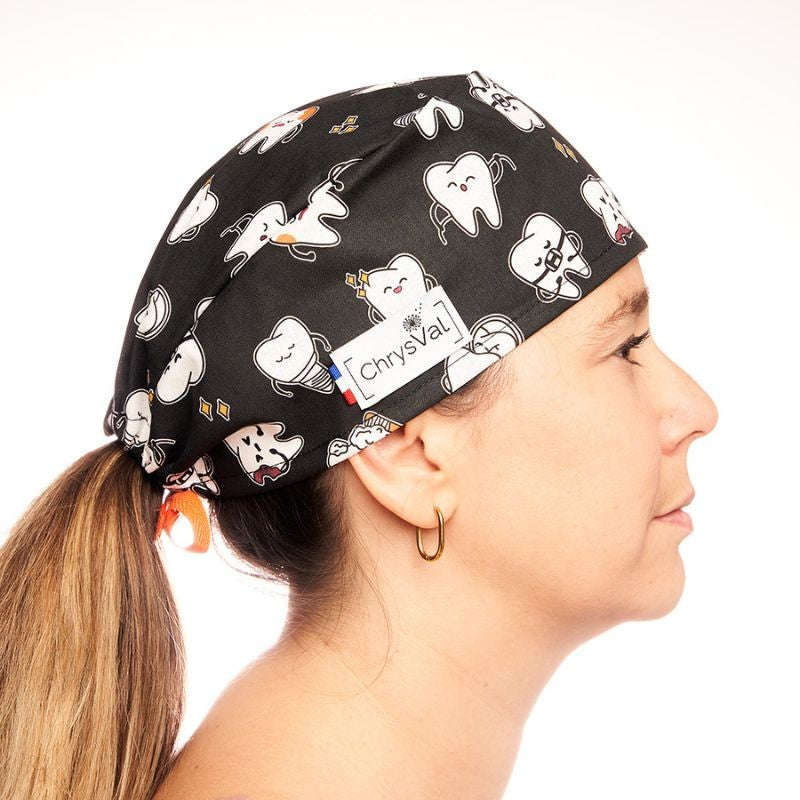 Unisex Short Medical Cap 100% Cotton with Patterns