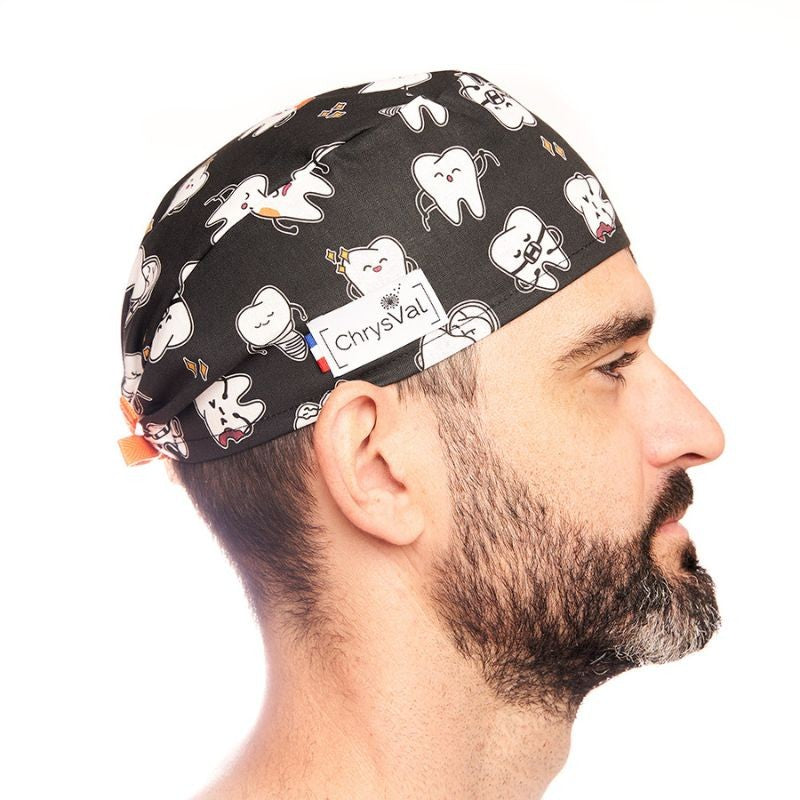Unisex Short Medical Cap 100% Cotton with Patterns