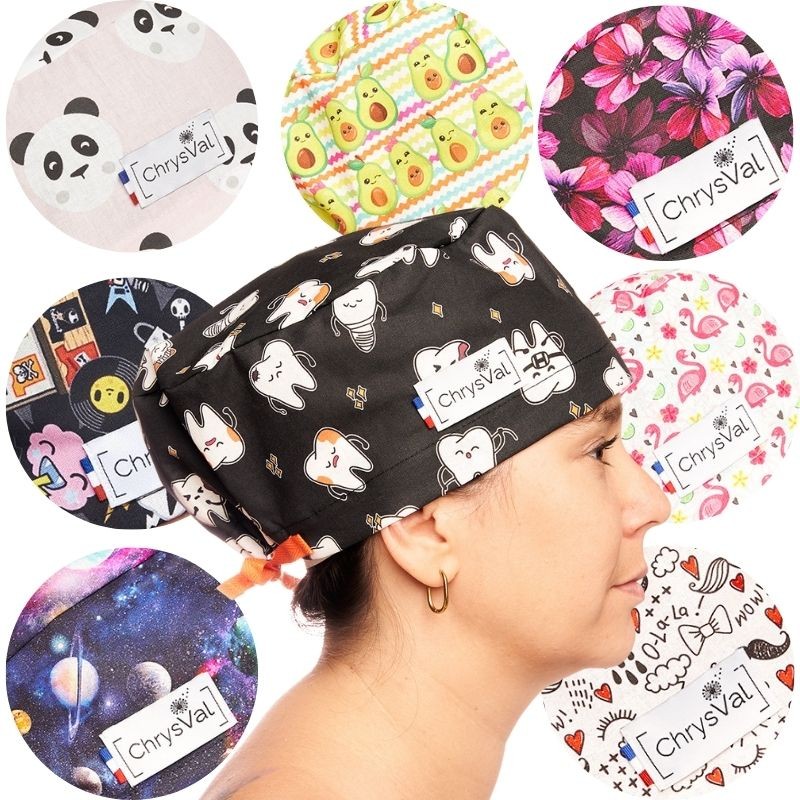 Unisex Medical Cap Covering 100% Cotton with Patterns