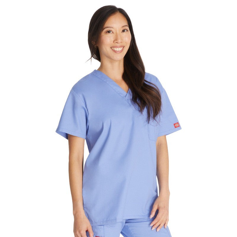Unisex Short Sleeve Medical Tunic Blue - DICKIES MEDICAL