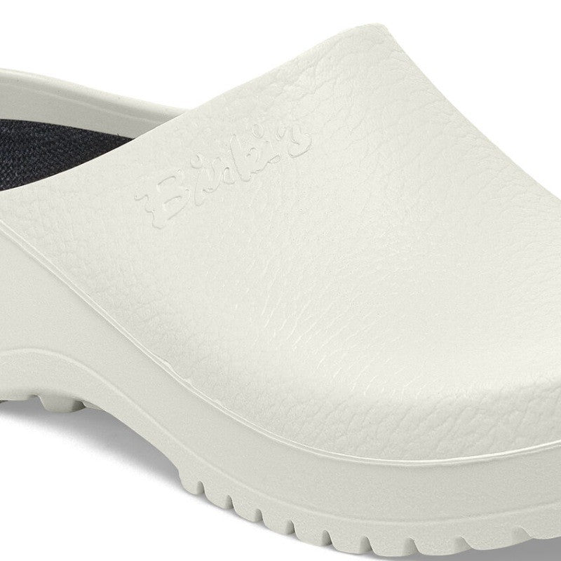Super Birki Fusion White Non-Slip Work Clogs