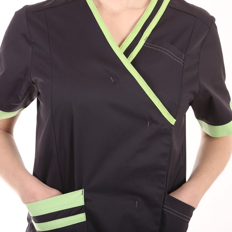 Women's Short Sleeve Blouse Lilee Charcoal Grey