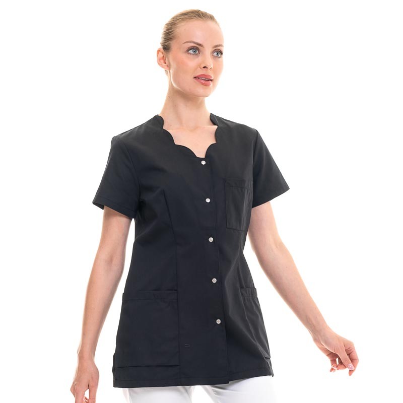 Black Short Sleeve Aesthetic Blouse