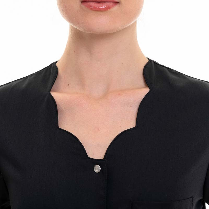 Black Short Sleeve Aesthetic Blouse