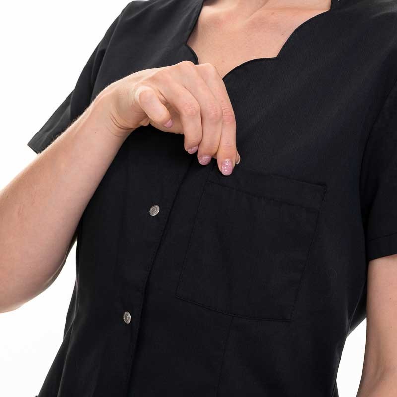 Black Short Sleeve Aesthetic Blouse