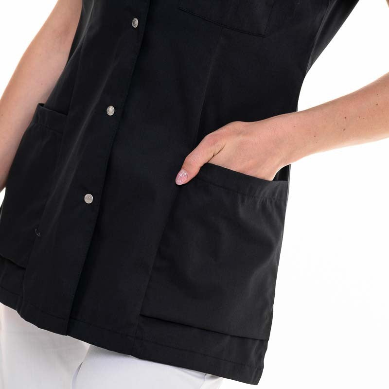 Black Short Sleeve Aesthetic Blouse