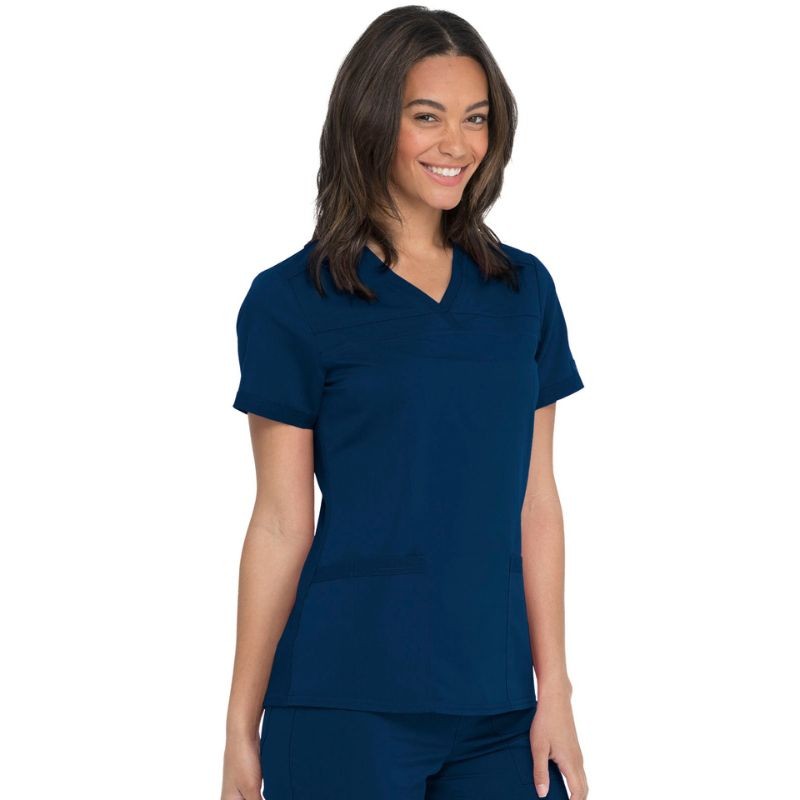 Women's Medical Tunic Short Sleeve Navy Blue