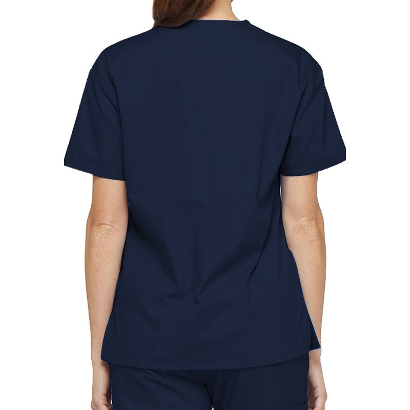 Unisex Medical Tunic Short Sleeves Royal Blue V-Neck