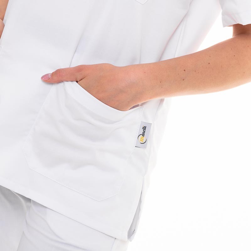 Unisex Medical Tunic Frog Pattern V-Neck Washable at 75°