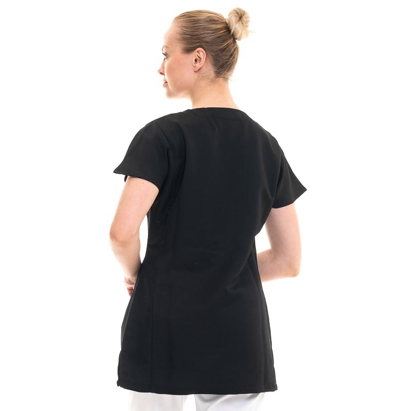 Women's Beautician Tunic Lilou Black Model - HASSON BY MOLINEL