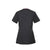 Women's Beautician Blouse Short Sleeves Anthracite Gray Pink Trim