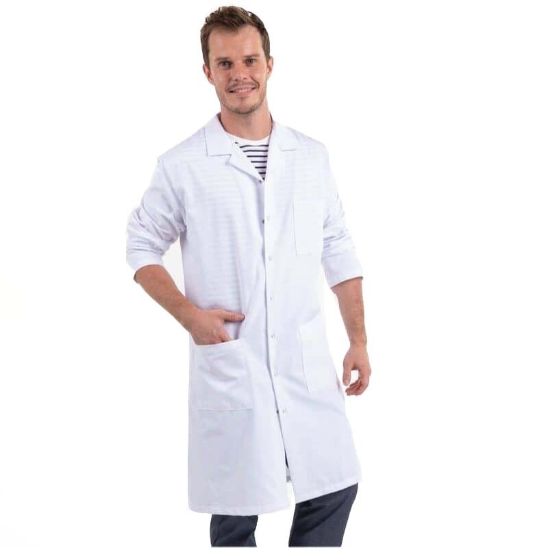 Long White Medical Coat Washable at 75°