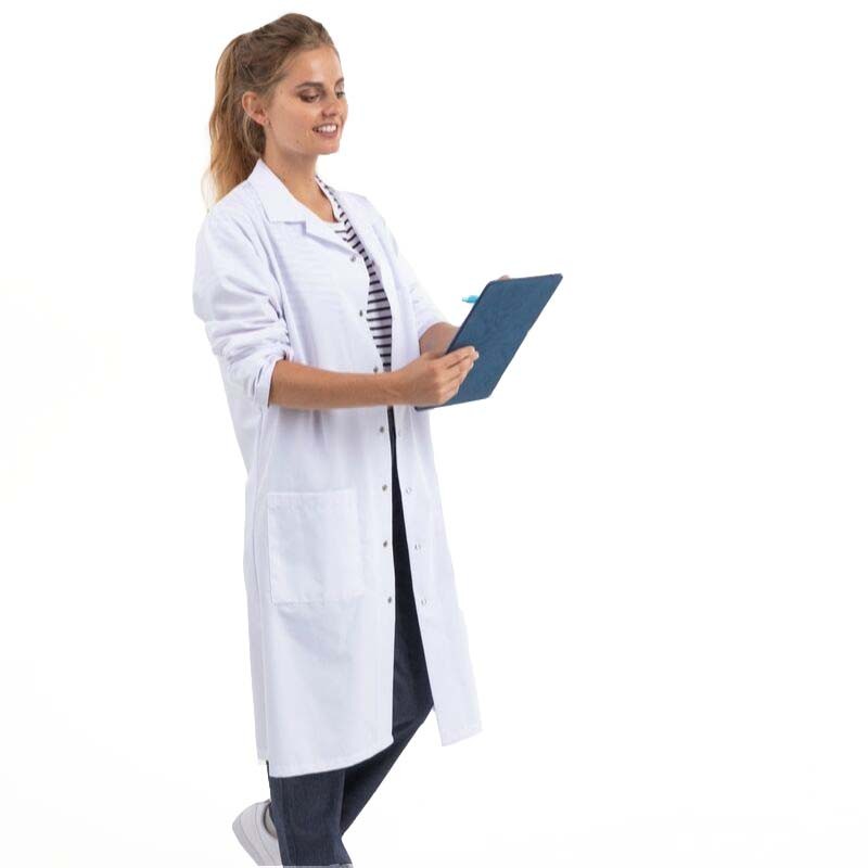 Long White Medical Coat Washable at 75°