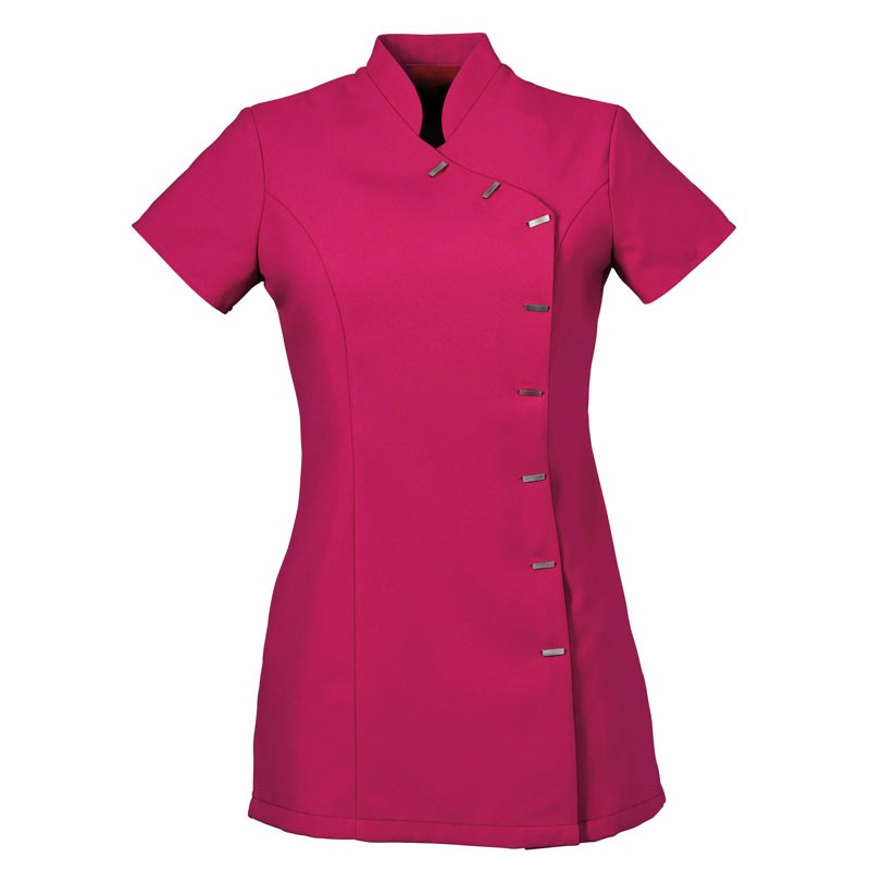 Women&#39;s Beautician Blouse Short Sleeves Pink 