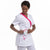 White and Pink Wrap-Over Beautician Blouse