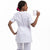 White and Pink Wrap-Over Beautician Blouse