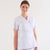 Women's Short Cut Beautician Blouse with Crossover Closure