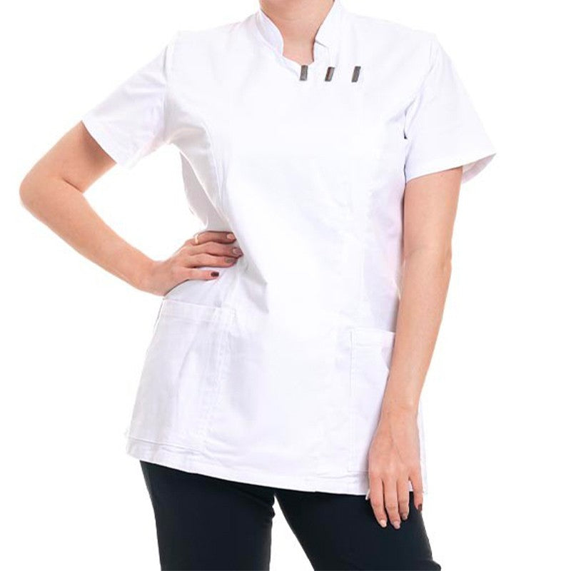 Women's Beautician Blouse Eva White Model