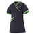 Women's Charcoal Gray and Orange Medical Blouse Short Sleeves