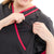 Women's Short Sleeve Medical Blouse Lilee Charcoal Grey and Pink