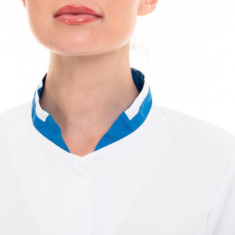 Women's Long Aesthetic Blouse White and Blue