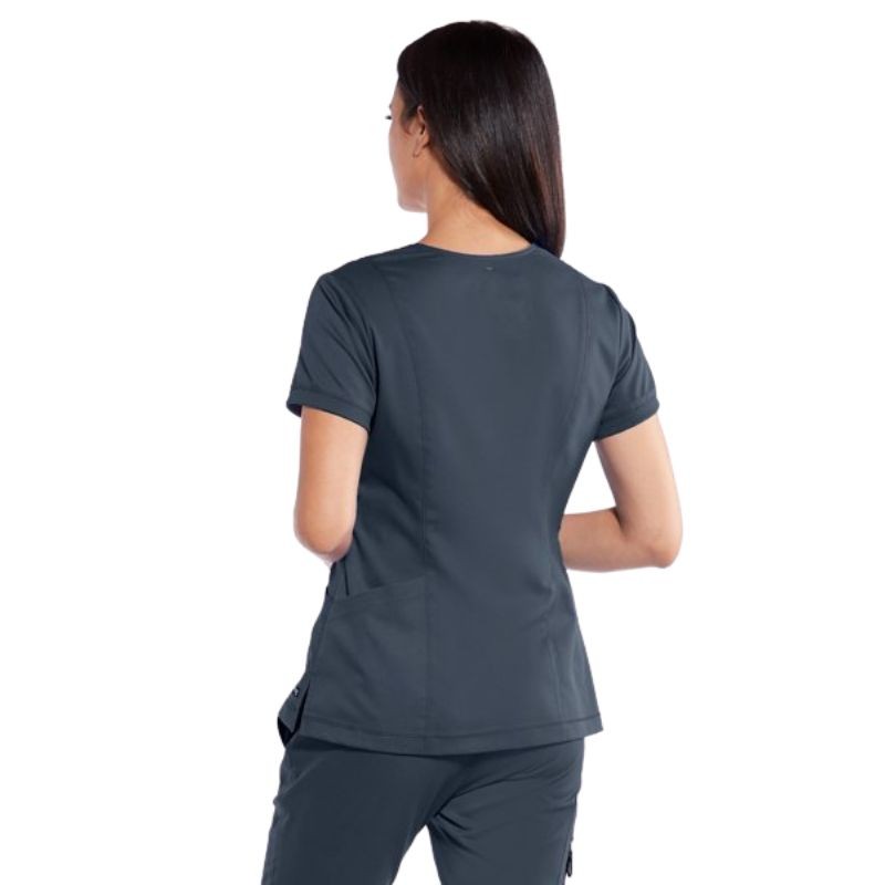 Women's V-Neck Medical Scrub Grey