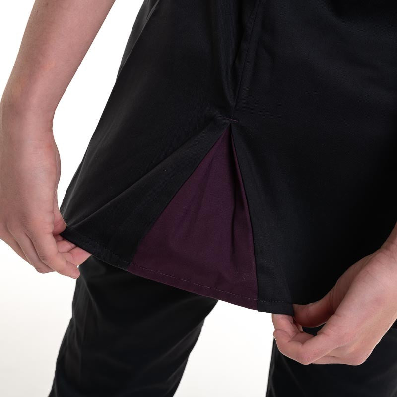 Women's Lisa Black and Plum Medical Blouse 