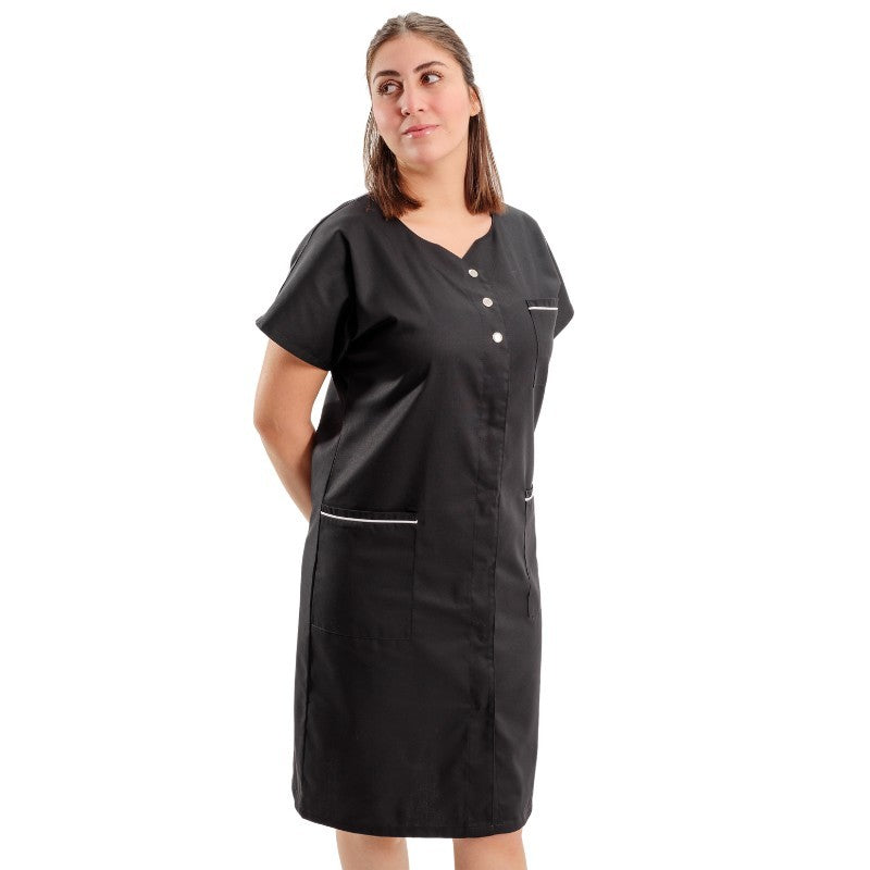 Valia Black Women's Work Blouse Washable at 60° 