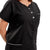 Valia Black Women's Work Blouse Washable at 60° 