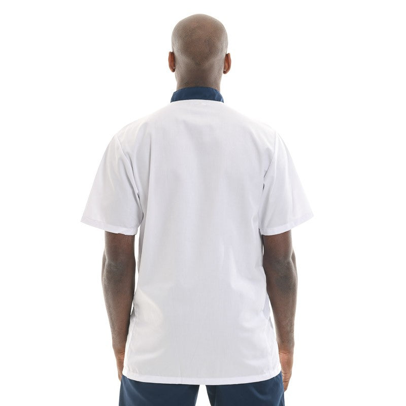 Men's Navy Blue Medical Blouse Claudio Model Washable at 60°