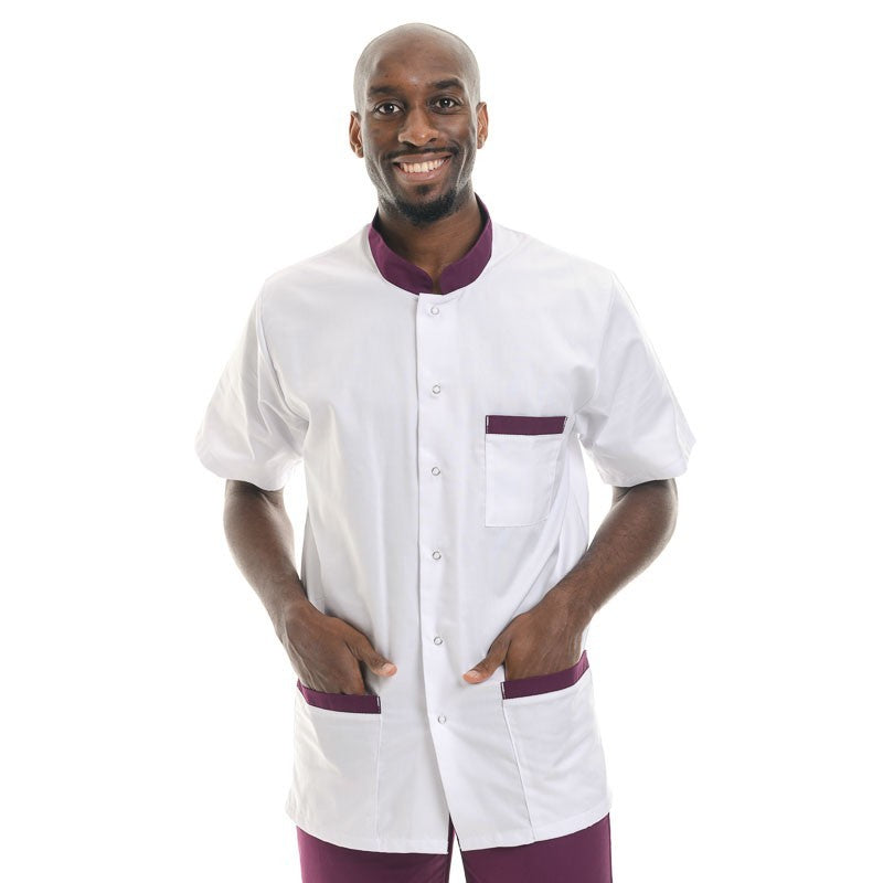 Men&#39;s Navy Blue Medical Blouse Claudio Model Washable at 60°