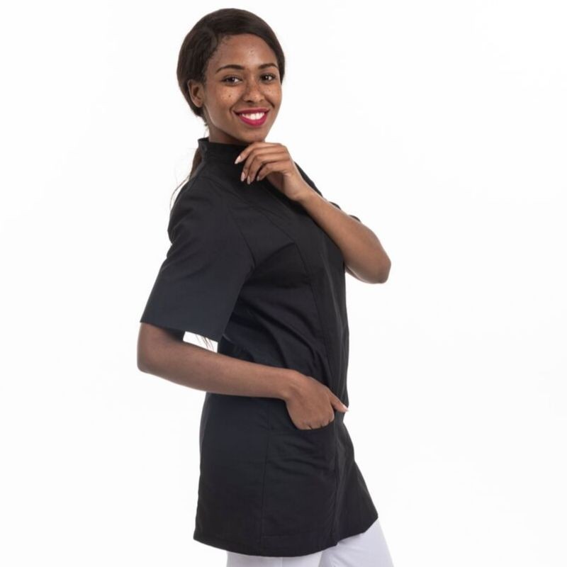 Kelly Black Beautician Blouse - MANELLI