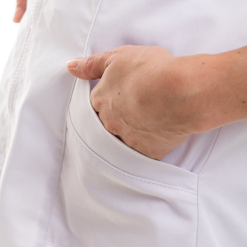 Unisex Stretch White Medical Blouse