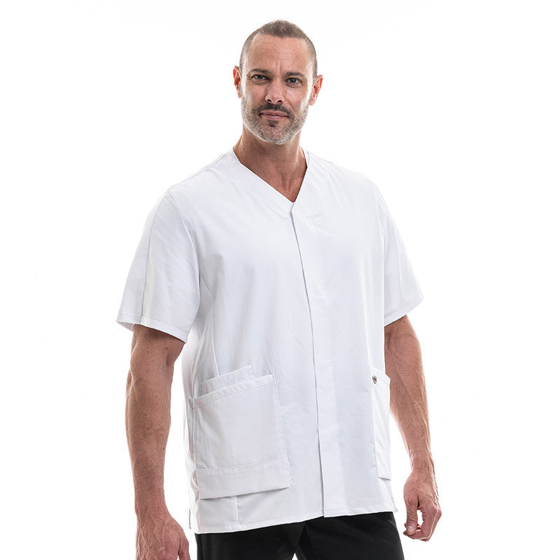 Unisex Stretch White Medical Blouse