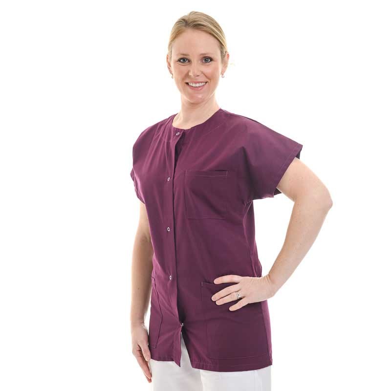 Women's Beautician's Blouse, Short Sleeves