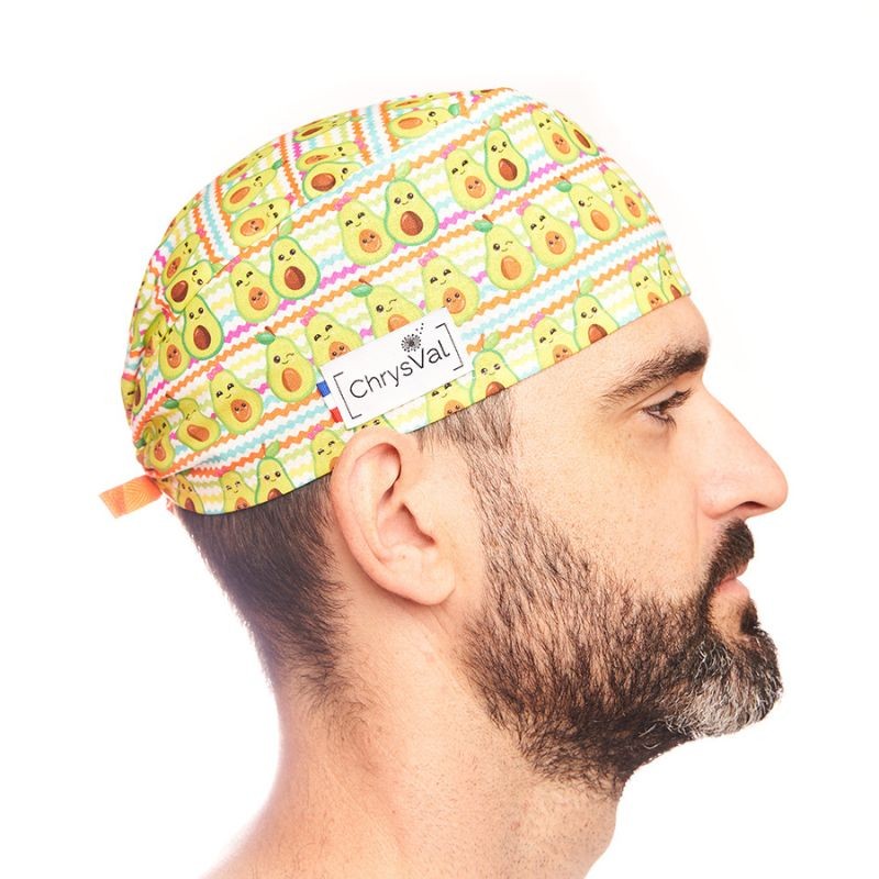 Unisex Short Medical Cap 100% Cotton with Patterns 