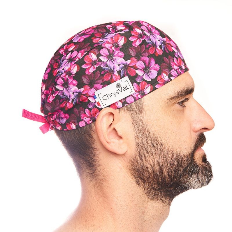 Unisex Short Medical Cap 100% Cotton with Patterns 