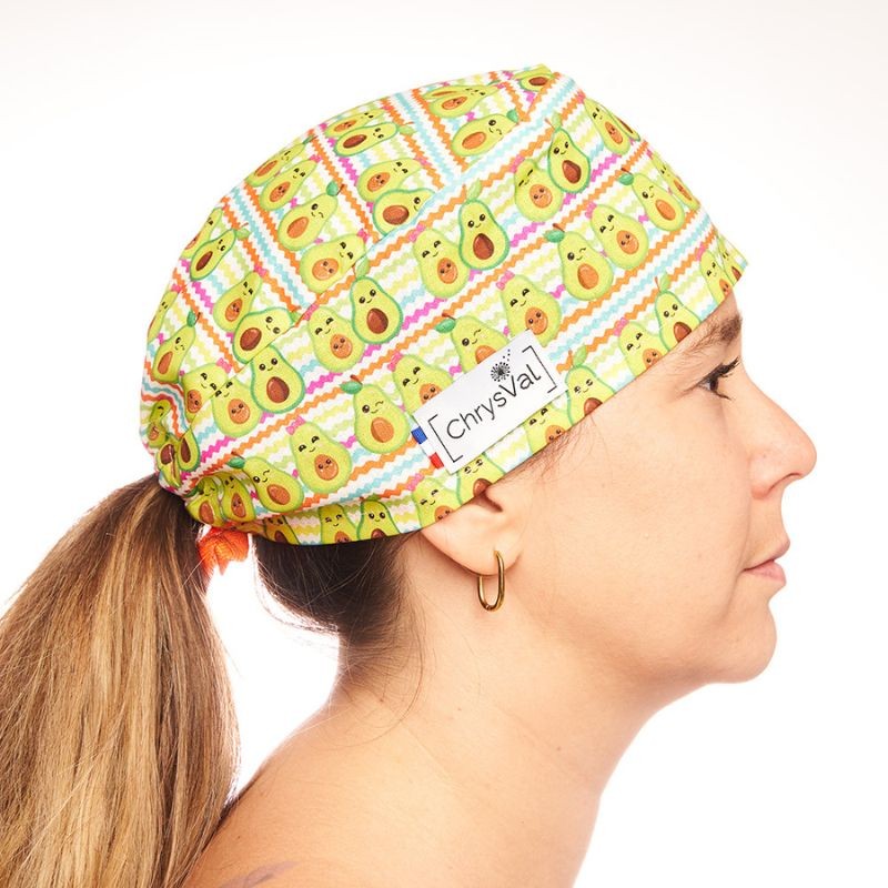 Unisex Short Medical Cap 100% Cotton with Patterns 