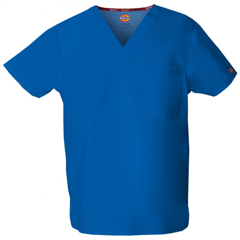 Unisex Short Sleeve Medical Tunic Blue - DICKIES MEDICAL